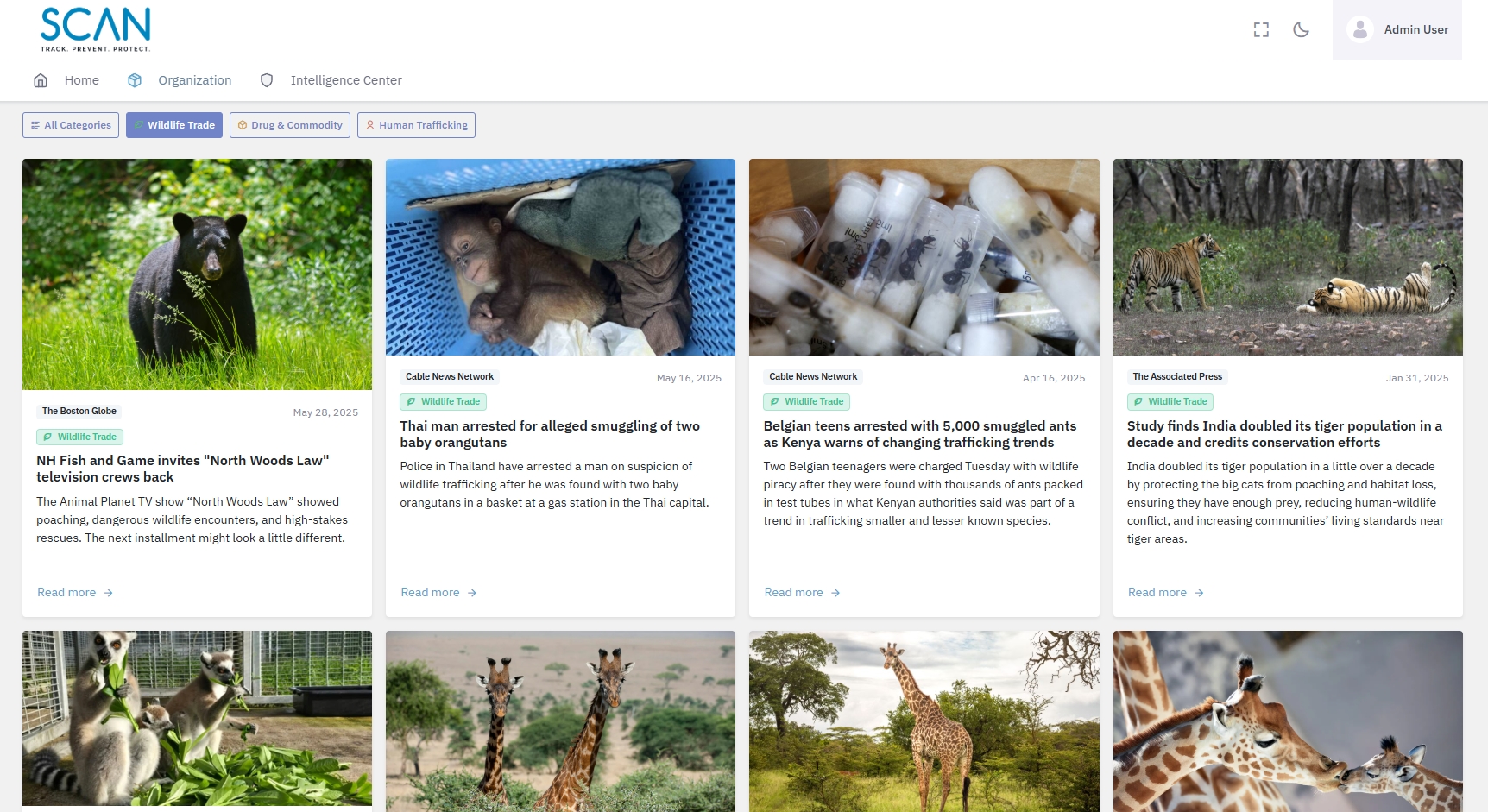 Intelligence Center Interface